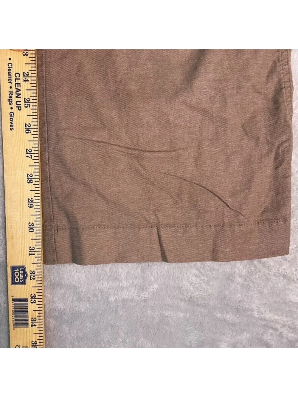 Banana Republic Ryan Fit Trousers Womens 10 Brown Linen Blend Wide Leg Low Rise